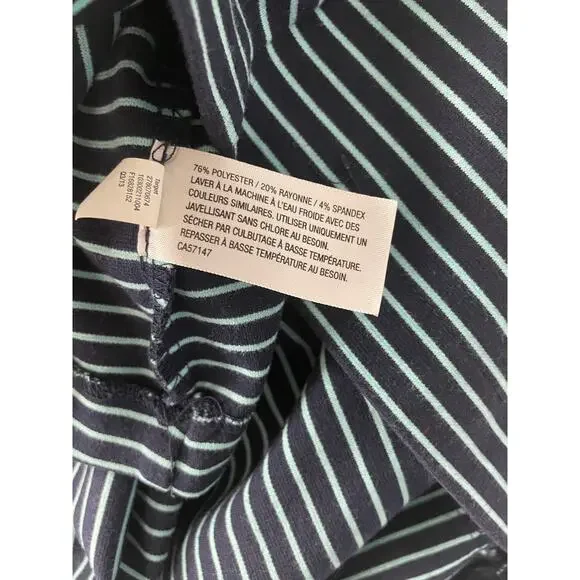 Merona sleeveless blue black striped career dress women's size 8 - Picture 5 of 5